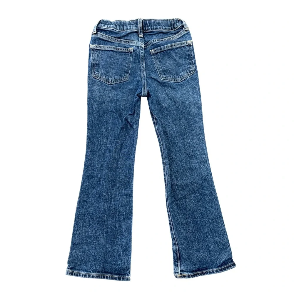 Old Navy Kids High-Rise Flare Jeans Medium Wash Studded Size 8 Built-In Tough